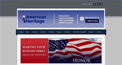 Desktop Screenshot of americanheritagebannersandflags.com