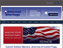 Tablet Screenshot of americanheritagebannersandflags.com